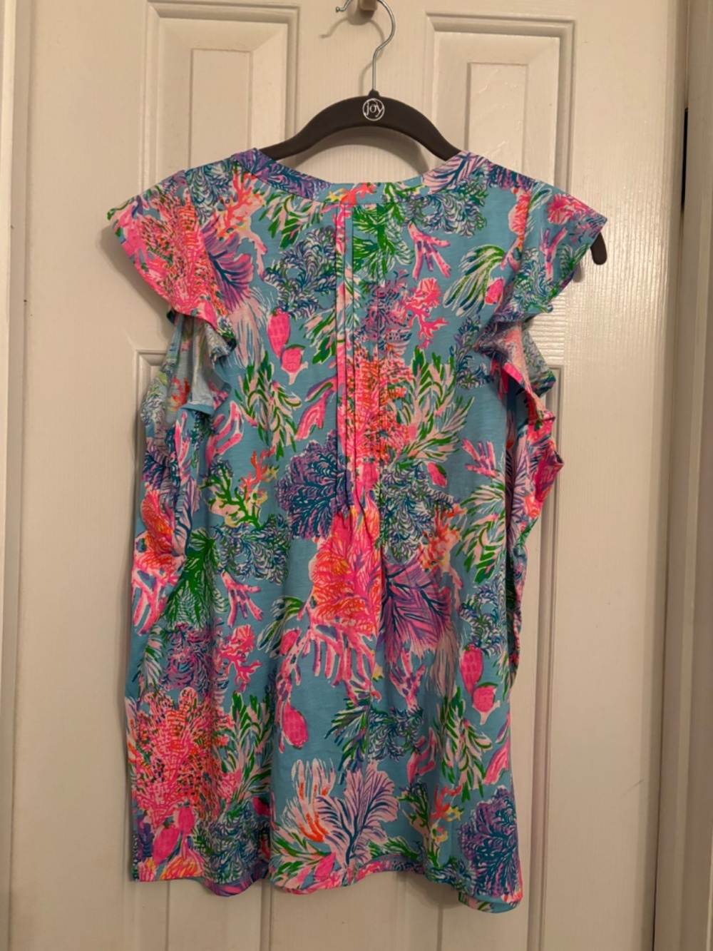 NWT Lilly Pulitzer Golda Top in Celestial Blue - Cay to My Heart - Picture 4 of 8